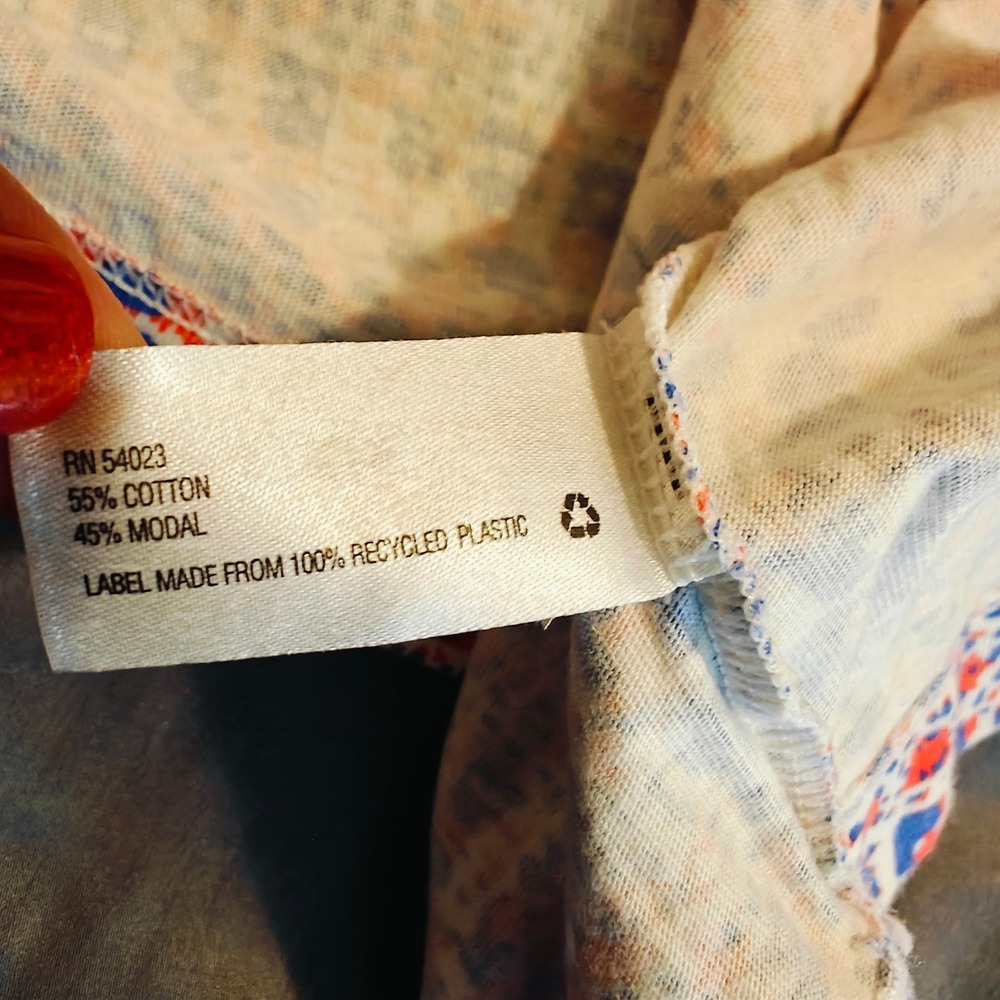 GAP Women's Tribal Print Maxi Dress‎ Red Blue White Strappy Summer XS - Picture 7 of 11